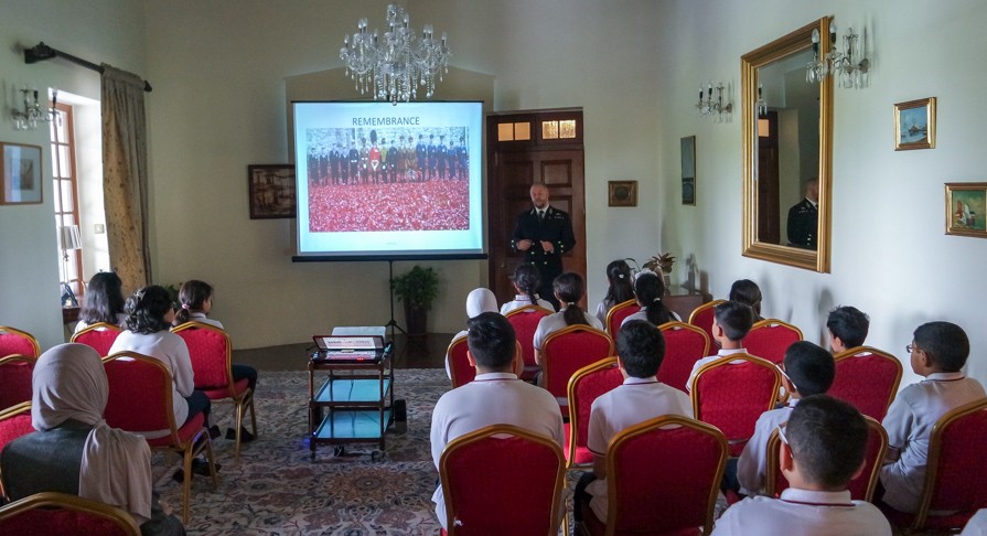 Remembrance Presentation - Year 6 at the British Embassy, Kuwait