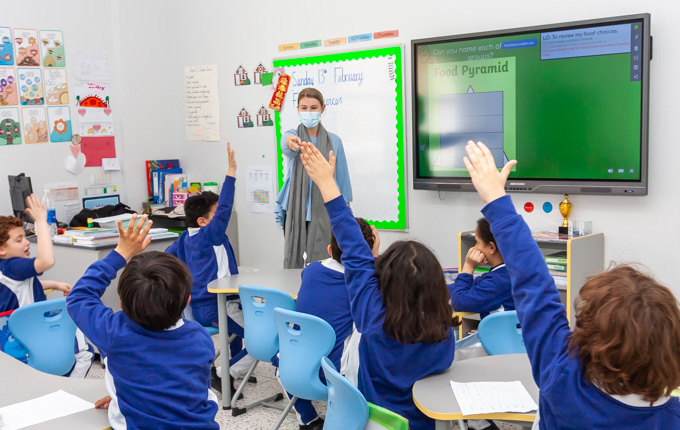 Classroom and smartscreen